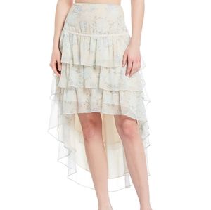 NWT Shabby Chic Floral Tiered Hi Lo Skirt